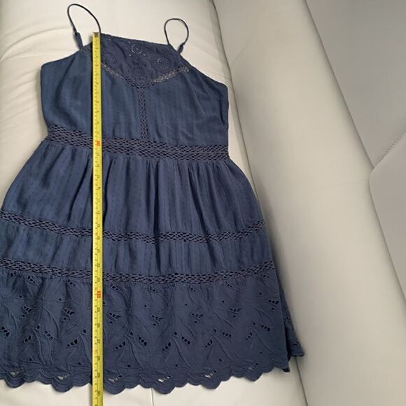 Abercrombie & Fitch Sleeveless Crochet Lace Viscose Mini Dress Size M - Picture 5 of 12